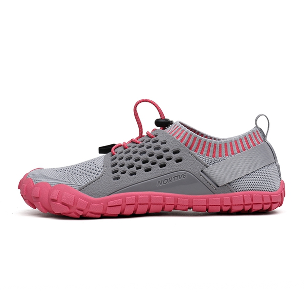 Women's Quick-Dry Aqua Water Shoes - LIGHT GREY WATERMELON RED - 1